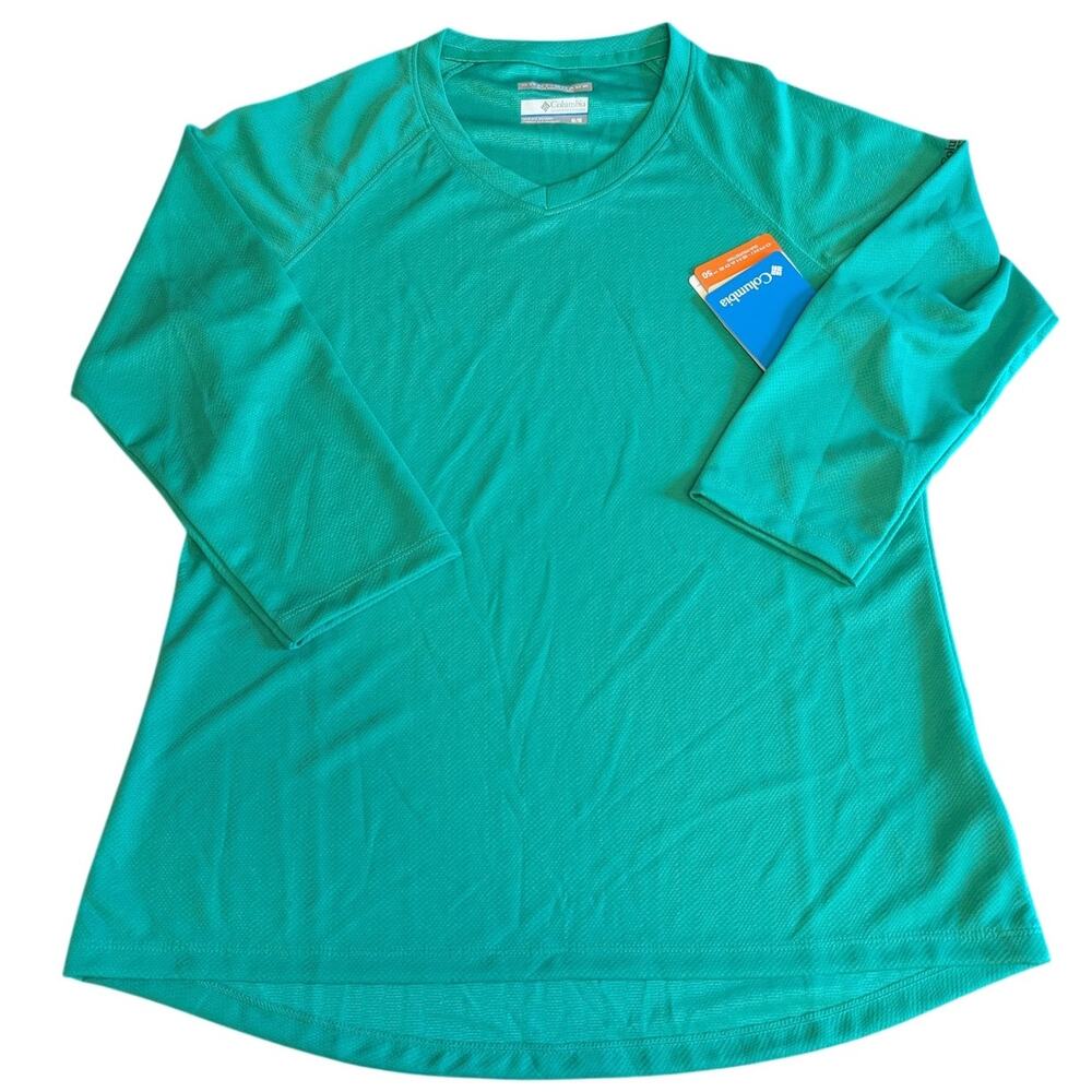 Columbia PFG Omni-Shade Sun Protection Women's V-neck 3/4 Sleeve Medium